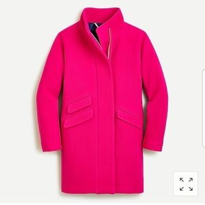 J. Crew Cocoon Coat Italian Stadium-Cloth Wool in Vibrant Fuchsia Size 10 NWT